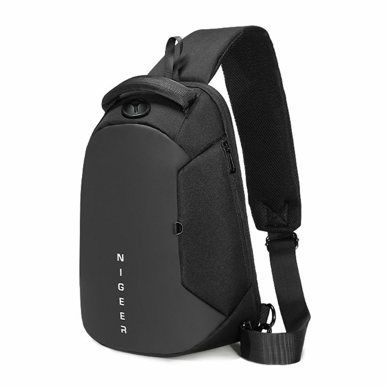 Tas dada selempang multifungsi pria isi daya USB Port Messenger Pack tas bahu selempang tahan air untuk pria Bolsas Masculina