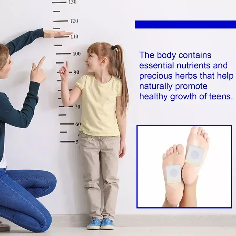 Aumento dell'altezza Patch per i piedi condizionamento del corpo crescere prodotti per la cura più alti stimolazione plantare dei punti di agopuntura promuovere l'adesivo per la crescita delle ossa