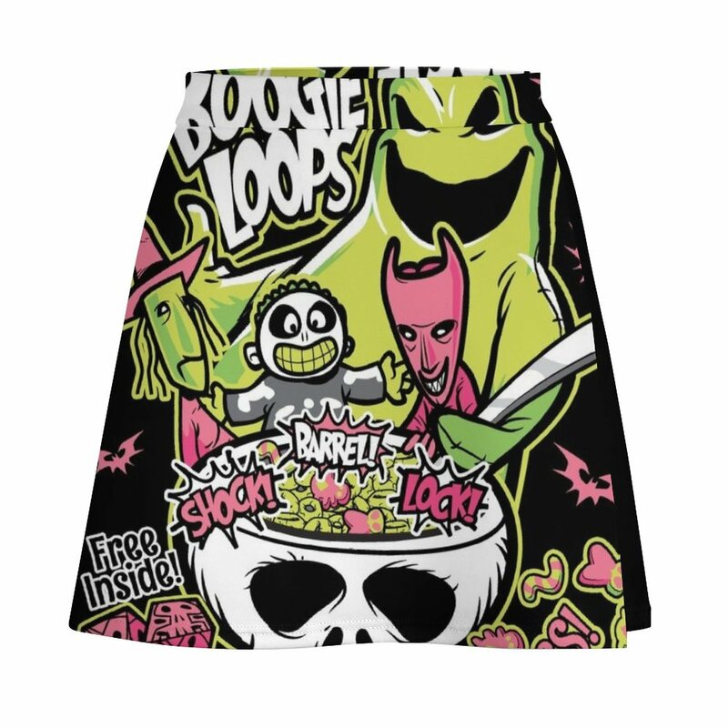 Oogie Boogie-Mini jupe à boucles pour femmes, tenue de festival, jupes pour femmes, vêtements tendance, 2023