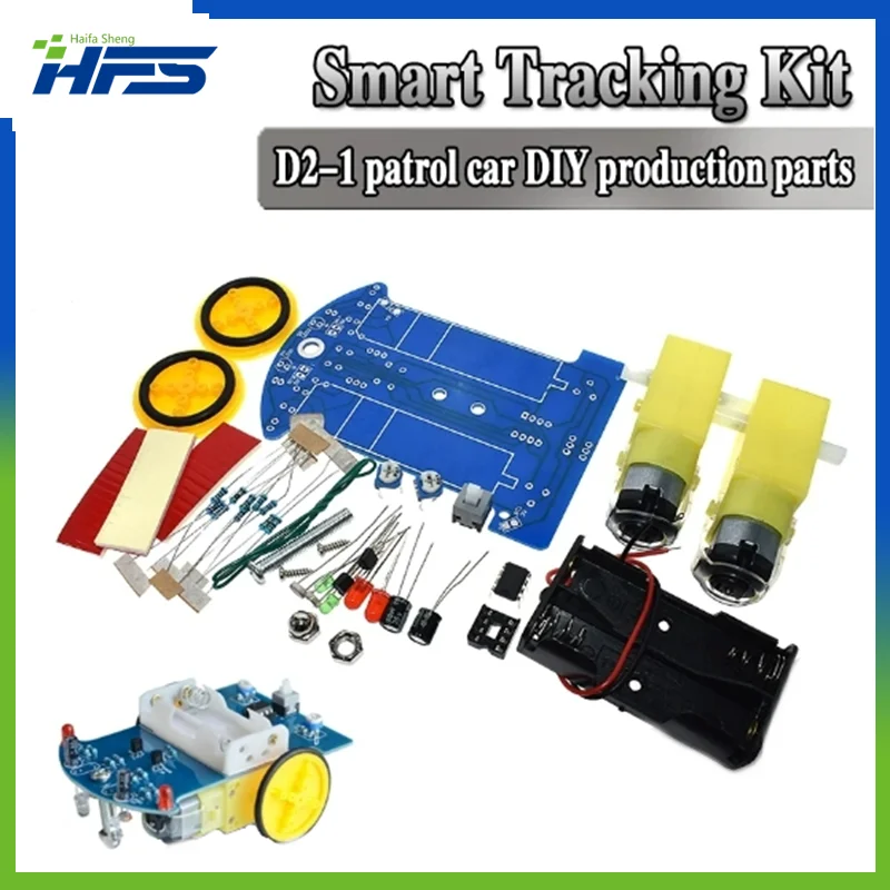 Kit de bricolage D2-1 Ligne de suivi intelligente Kit de voiture intelligente TT Moteur électronique Kit de bricolage Smart Patrol Pièces automobiles DIY électronique