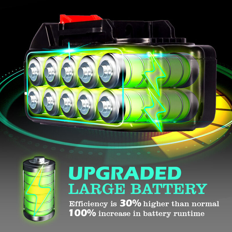 Bateria De íon De Lítio Recarregável De 18V 6.0Ah De Alta Capacidade Com Indicador De Bateria Para Makita Electric Power Tool Battery