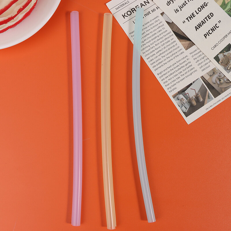 3Pcs cannucce in Silicone riutilizzabili rimovibili Soft Drinking Openable Snap Straw BPA Free Party Kitchen Supplies