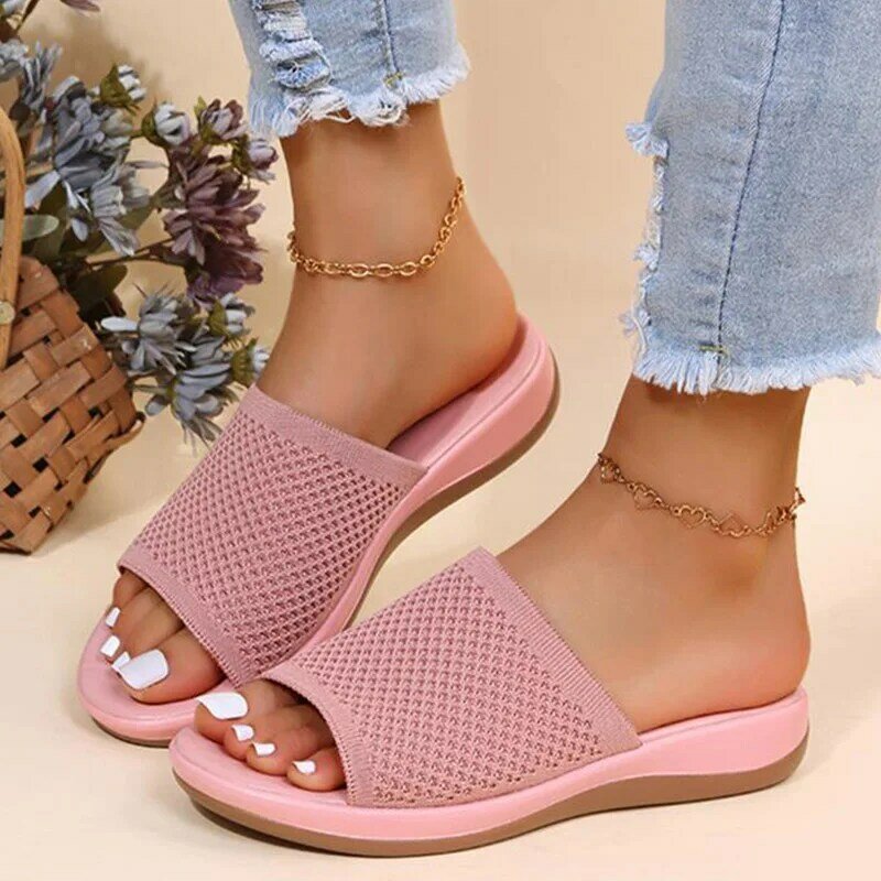 Sandalias de plataforma para mujer, zapatos de fiesta al aire libre, deslizantes, calzado de verano