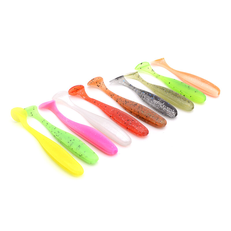 Soft Lure T Tail Worm Bait, Super Blink, Color Attraction Rig, 6.5cm 7.5cm 8.5cm, Catch Mandarin Fish Lot, 14-20 pcs