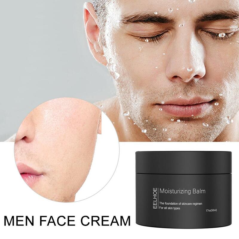 Creme facial hidratante para homens, corretivo, marcas de acne, clareamento, creme isolante, poros encolhendo, cuidados com a pele facial, 50ml