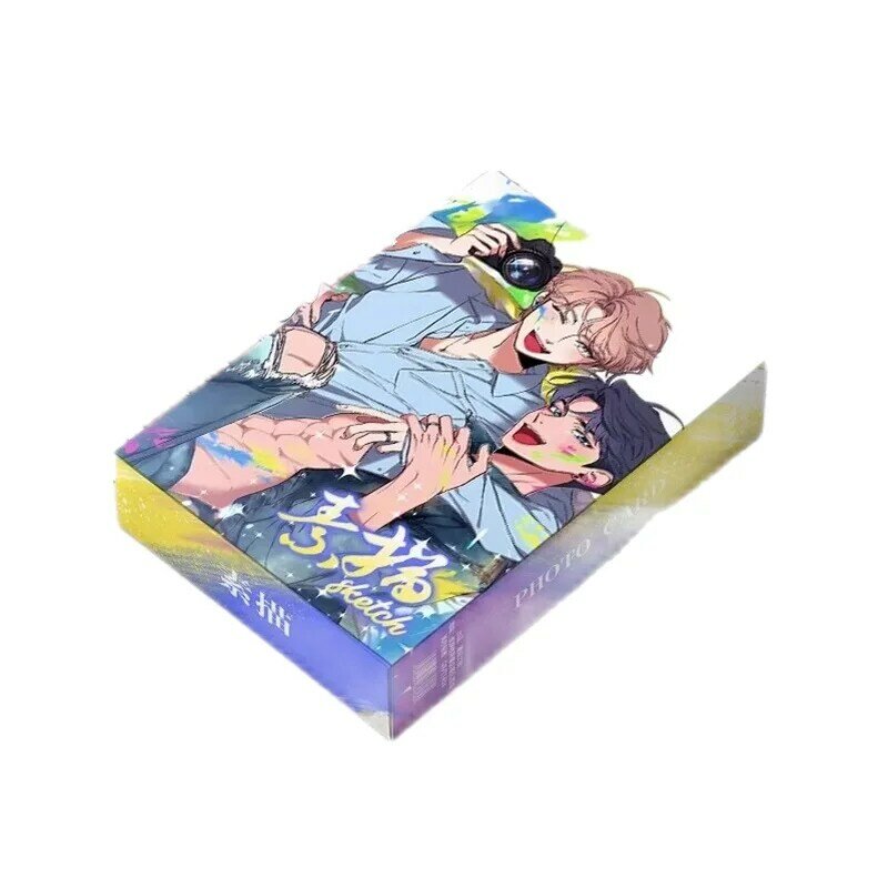 한국 만화 스케치 레이저 로모 카드, 이주빈, 최일경 만화 캐릭터, HD 포토 카드, 코스프레 선물, 55 개/세트