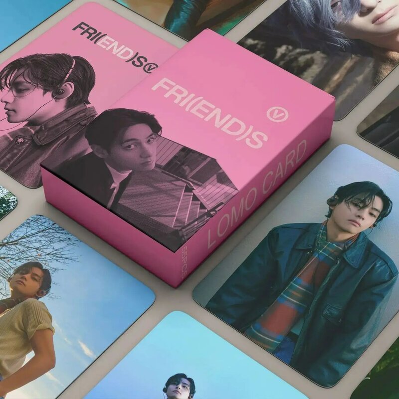 K-pope V-r Lomo Cards ، ألبوم صور ، مجموعة بطاقات مطبوعة ، فوتوارد ، مجموعة مراوح ، END ، 55 من