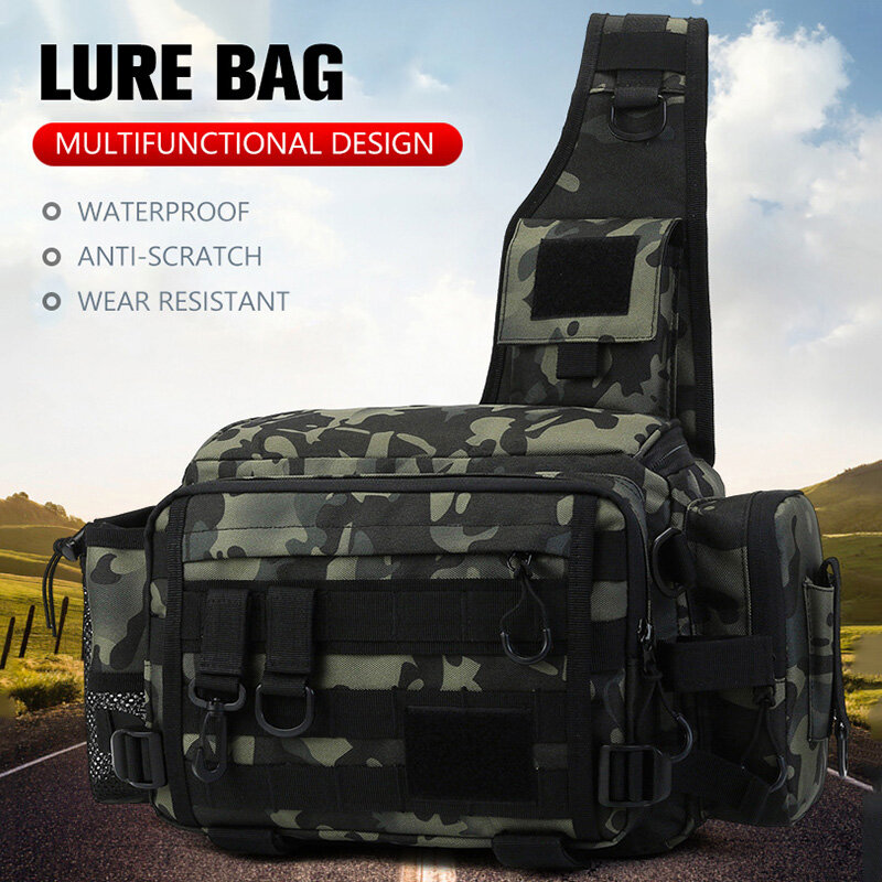 대용량 미끼 낚시 가방 다기능 허리 가방 낚시대 가방 전술 배낭 숄더 가방 낚시 장비 가방 X232N3