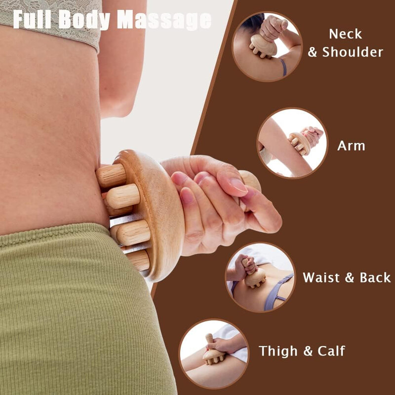 Pilzform massage gerät | manuelles Holztherapie-Massage werkzeug zur Körperform ung, kolumbia nische Mader oterapie, Lymphdrainage-Massage gerät