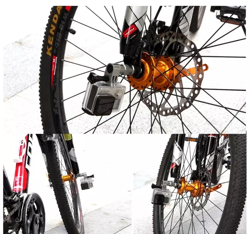 Mountain bike gopro titular montagem em liga de alumínio iamok movimento câmera eixo suporte para herói D-JI SAR-GO acessórios da bicicleta