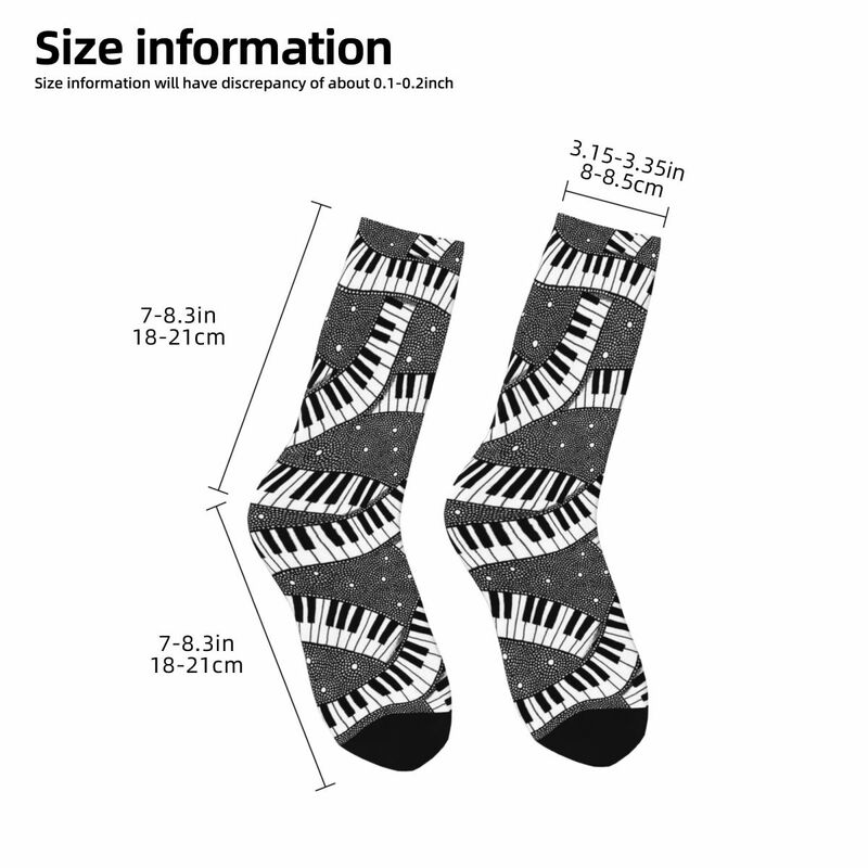 Pianist Piano Socks Harajuku High Quality Stockings All Season Long Socks Accessories for Man's Woman's Birthday Present