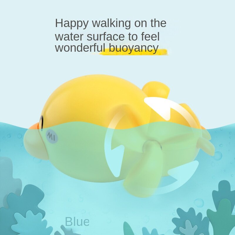 Penjualan Lucu Kartun Hewan Kecil Kuning Bebek Klasik Bayi Air Mainan Bayi Berenang Katak Luka Rantai Jam Anak Pantai Mandi Mainan