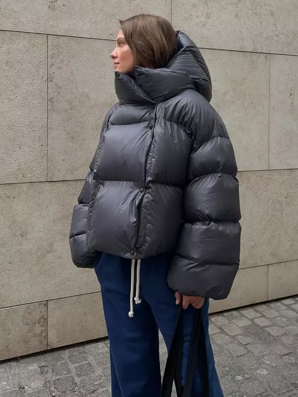 TARUXY-Parkas gruesas de manga larga para mujer, abrigo cálido de moda urbana, chaqueta acolchada de algodón, otoño e invierno, 2023