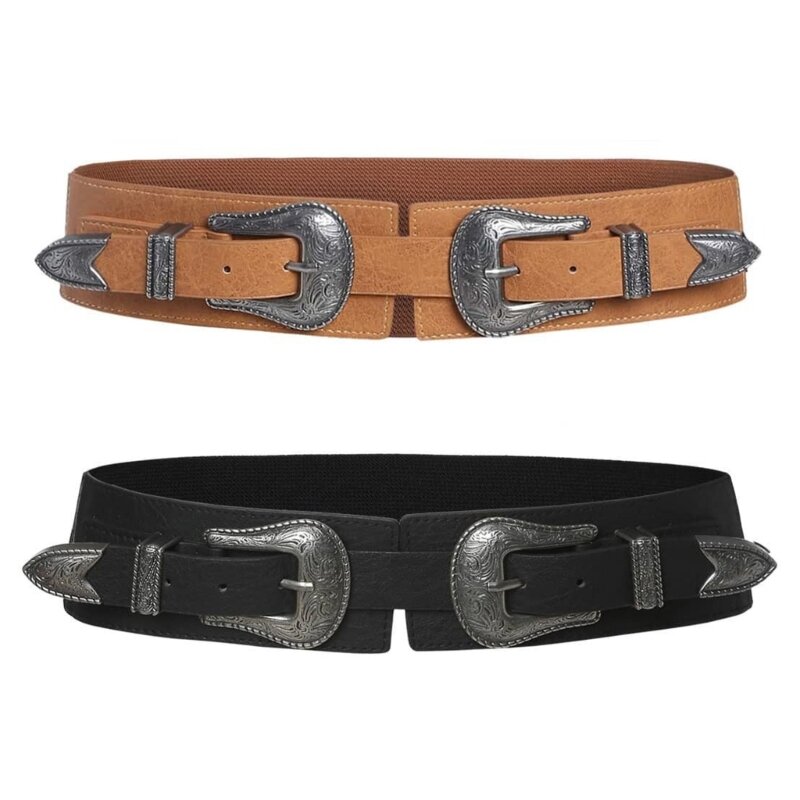 Cinturón Cincher cintura con hebilla metal, cinturón elástico, corsé femenino