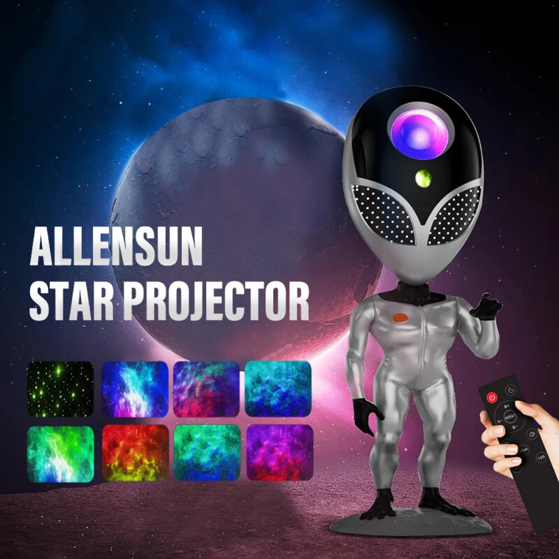 LED Alien Projector lampada da campeggio nebulosa proiezione atmosfera interattiva luce notturna camera da letto decorazione Desktop regalo per bambini