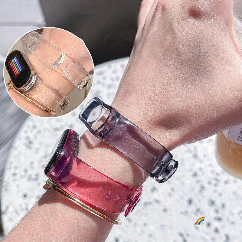 Correa de silicona para Xiaomi Mi Band 7, 6, 5, 4 y 3, pulsera deportiva de repuesto, accesorios para reloj inteligente
