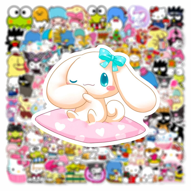 10/30/50/100pcs Kawaii Sanrio Adesivos Olá Kitty Kuromi Anime Decalques DIY Laptop Phone Car Estética Bonito Adesivo para Crianças Brinquedos