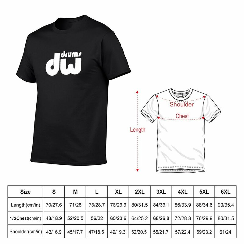 Dw Drum T-shirt para homens, camisa de secagem rápida, roupas fofas, hippie cabido camisetas, novo