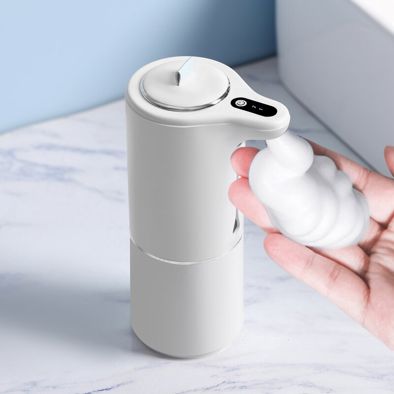 새로운 자동 거품 비누 디스펜서 USB 충전식 수직 마운트 Touchless 비누 디스펜서 Sanitizing 기계 액체 살균제