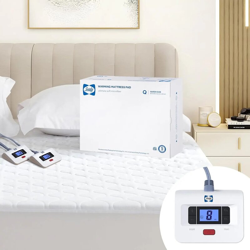Beheizte Matratzen auflage Queen-Size, luxuriöser geste ppter elektrischer Bett wärmer mit Doppel regler 10 Wärme einstellungen und automatischer Ausschaltung 1-