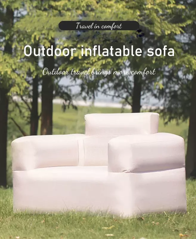 Wodoodporna nadmuchiwana i przenośna sofa powietrzna do ogrodu na świeżym powietrzu, pikniku kempingowym lub mebli wewnętrznych