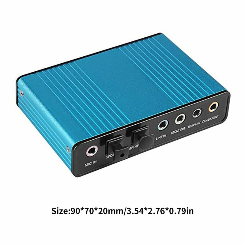 Kartu suara USB profesional, konverter kartu Audio eksternal optik 6 saluran 5.1, Chipset CM8206 untuk Laptop Desktop panas