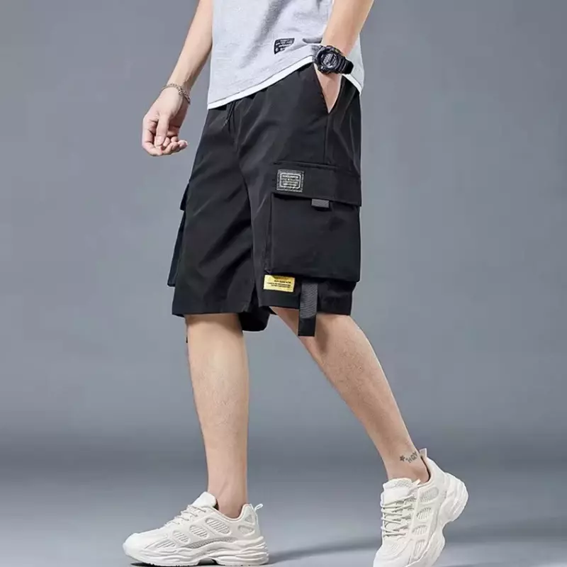 Cargo shorts men's summer loose-fitting five-point pants multi-pocket functional sports pants
