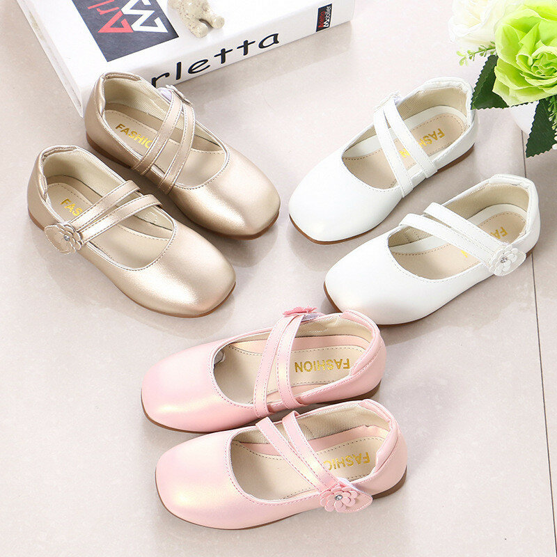 Toddler Girls Dress Shoes Flower Girl Flats perle Bow Mary Jane Wedding Party Flora