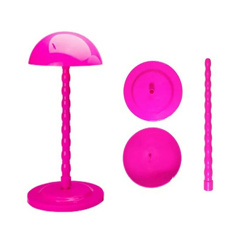 1pc Mushroom Wig Stands Plastic Stable Folding Salon Wig Stand Holder Portable Model Mannequin Hat Toupee Wig Display Stand Rack