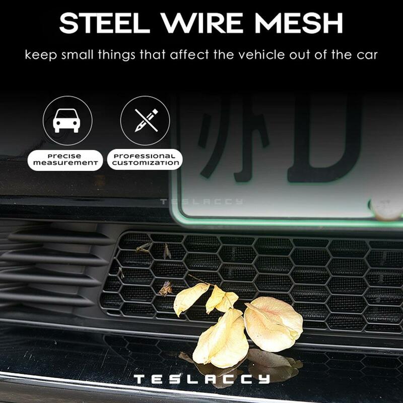 Car Lower Bumper Anti Insect Net, Anti Poeira Proof, Inner Vent, Grille Cover, Front Inlet, Tesla Model Y