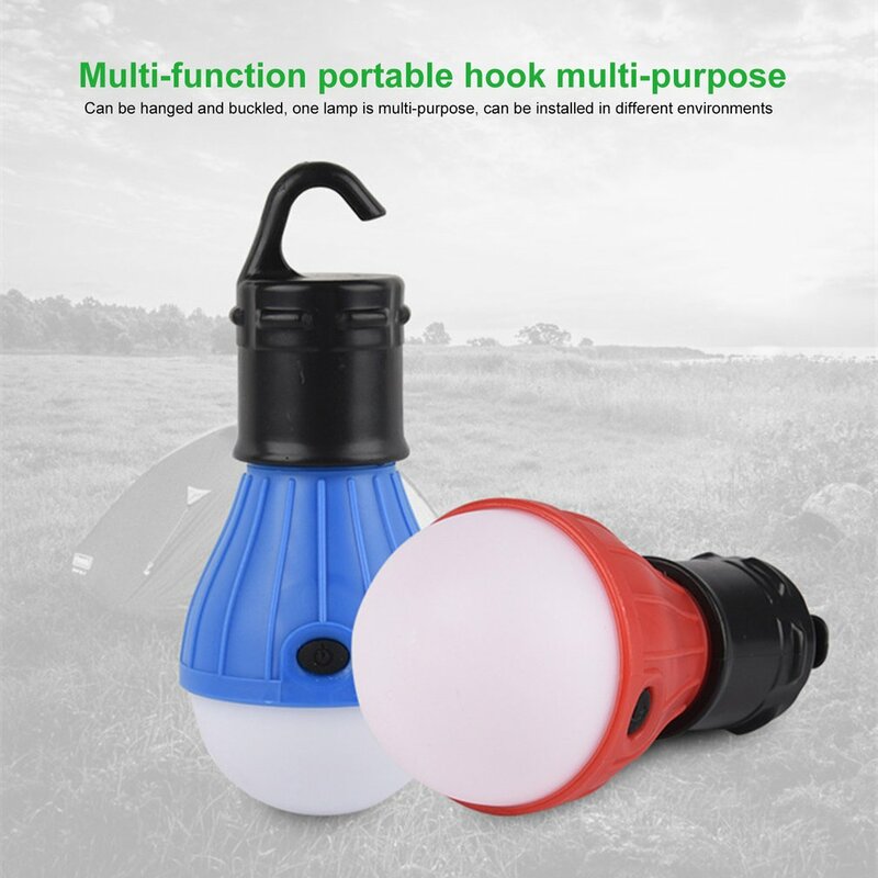 Minilinterna portátil para tienda de campaña, bombilla LED de emergencia, impermeable, gancho colgante, 2023