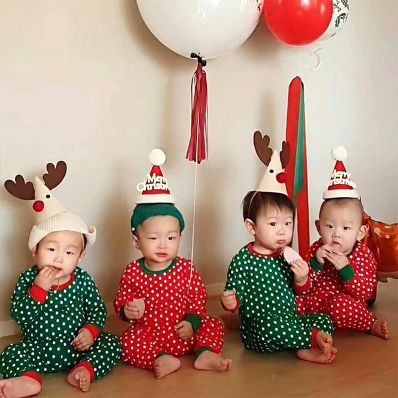Topi Natal Santa Claus dekorasi Natal topi pesta 2024 perlengkapan meriah dekorasi perayaan Natal Untuk keluarga