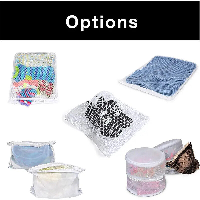 Honeycomb malha sacos de roupa para delicados, durável e reutilizável, delicado lavagem saco, branco, 40x50cm