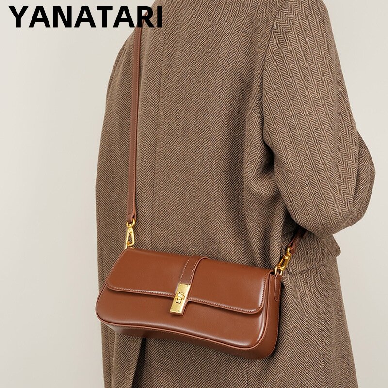 Yanatari-本革の女性用ハンドバッグ,下腕の形をした高級バッグ,牛革,ヴィンテージのショルダーバッグ,高品質,2024