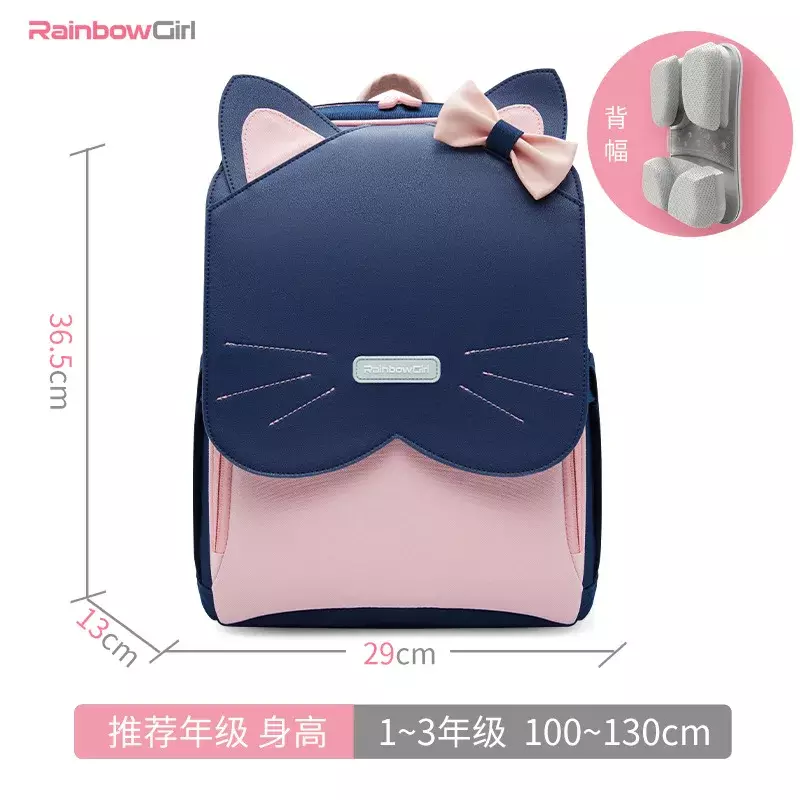 Sanrio Olá Kitty estudante mochila, almofada de ombro, desenhos animados, grande capacidade, impermeável, leve, mochila de ombro duplo, novo