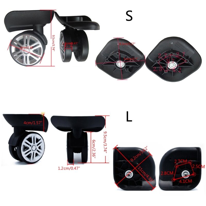 E74B Практичный чемодан на колесиках, замена левого и правого поворотного колеса для багажа