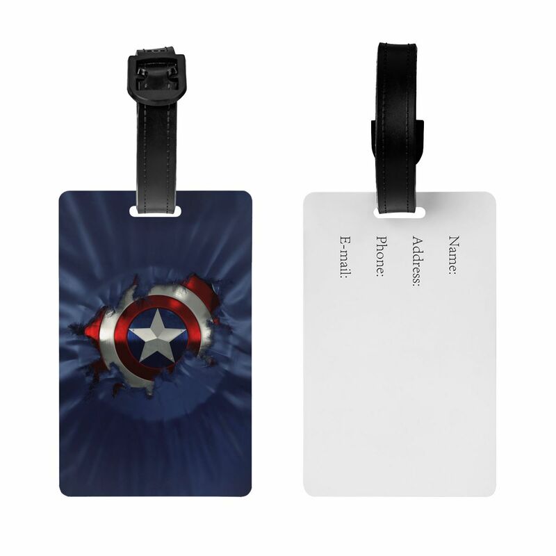 Custom Captain America Bagagelabel Privacy Bescherming Bagagelabels Reistas Labels Koffer