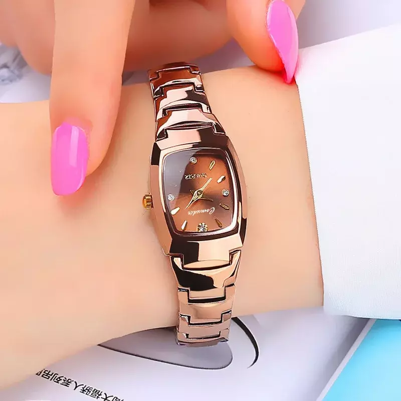 Relógio feminino impermeável com mostrador pequeno, temperamento simples, tendência da moda