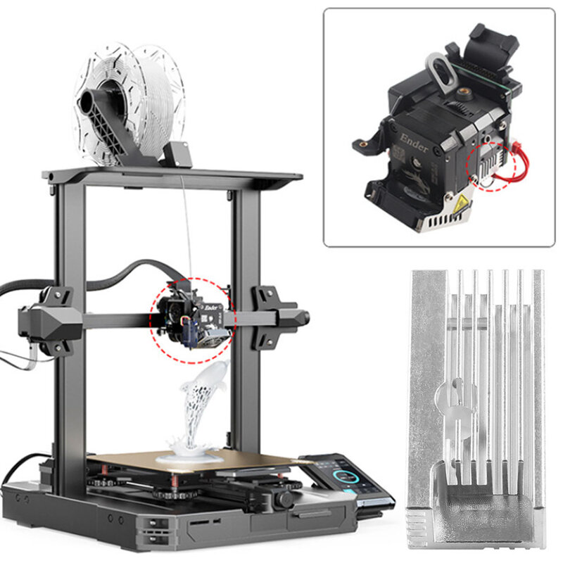 Cooling Block 41x20x13mm 3D Printer Aluminium Extruder Heatsink Extruder Radiator for Sprite Extruder 3D Printer