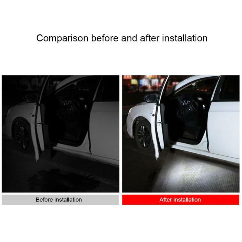 1 ~ 10ชิ้นไฟ LED ติดประตูรถยนต์ภายในรถ USB ชาร์จได้สวิตช์แม่เหล็กไร้สาย lampu tidur LED สัญญาณต้อนรับประตูรถยนต์