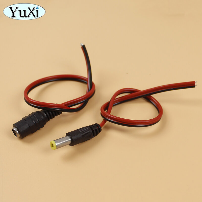 5Pcs 2.1x5.5 MM 12V DC Power Pigtail Cable Jack Male Female Plug For CCTV Camera Connector Tail Extension DC Wire Cables