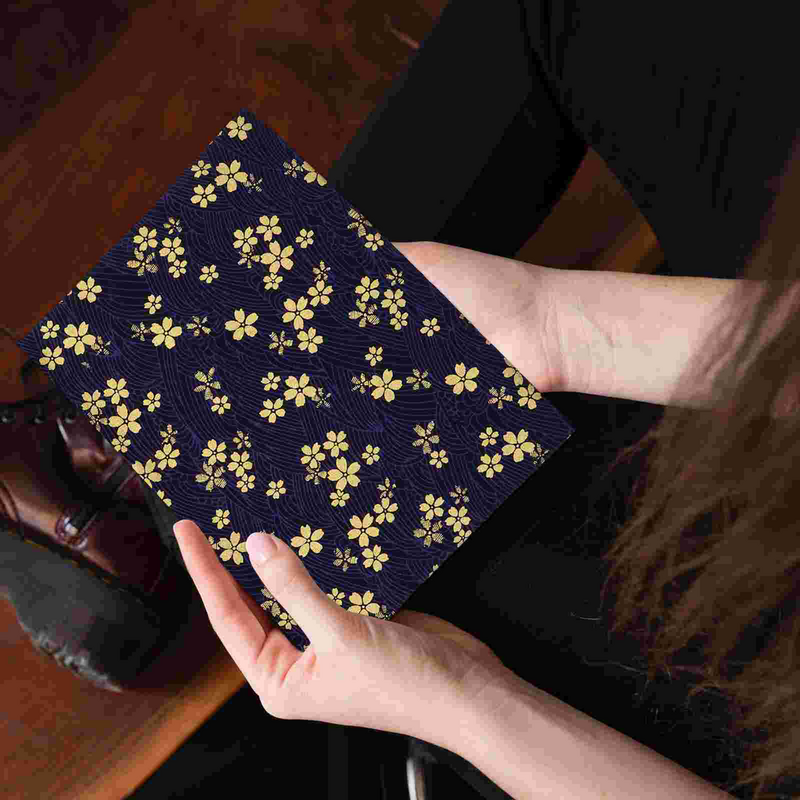 A5 Adjustable Book Cover Decorative Book Sleeve Crane Design Book Protector Hand-made Cloth Book Cover  Hand Account Book