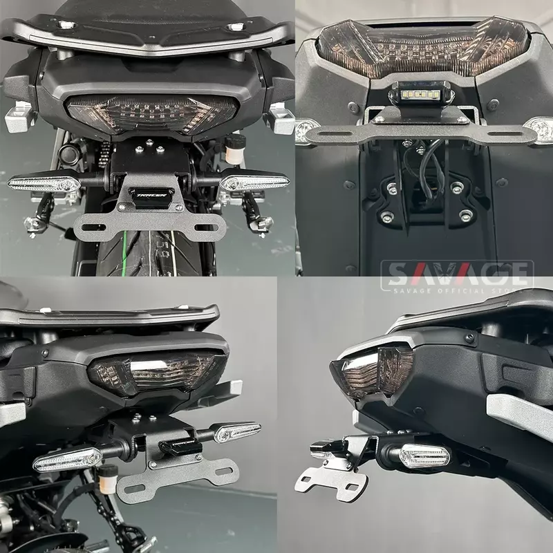 야마하 MT09 트레이서 용 번호판 거치대,, 900, 9, GT 7GT 700, GT FJ-09, 2015-2024 오토바이 테일, 깔끔한 펜더 제거기, LED 라이트