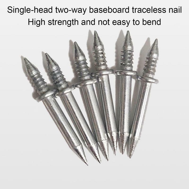 Double Headed Concrete Nails Seamless Baseboard Nails Sheep Horn Nail Double-Head Skirting Thread Seamless Nail For Baseboard TV