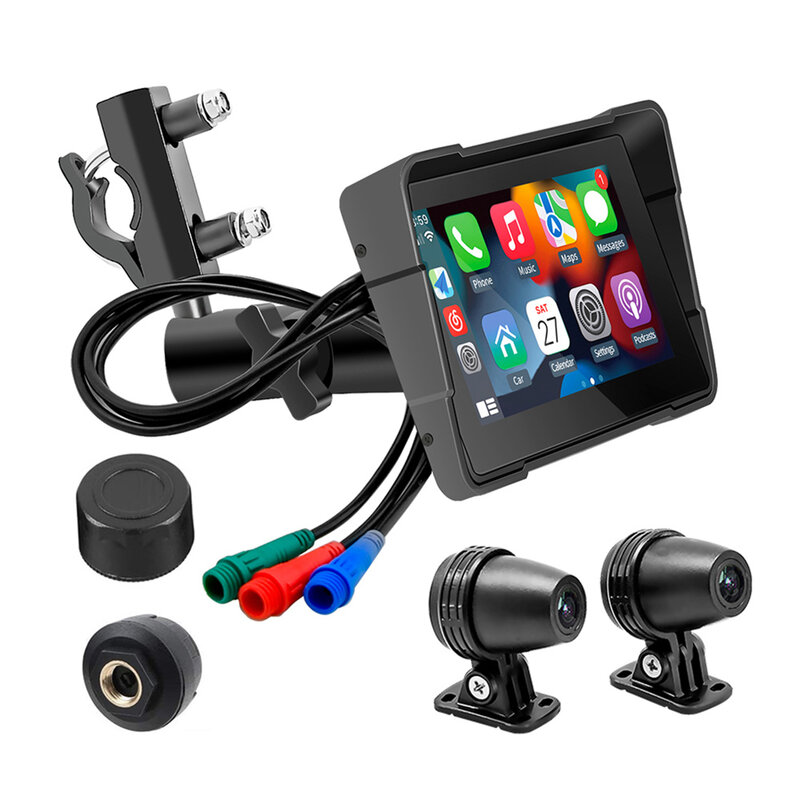Motorcycle Recorder DVR For Motorcycle Motorcycle DVR Support Wireless Car Play Android Auto Easy