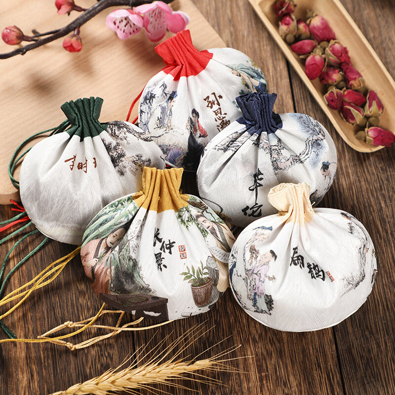 [Jutong] borsa da Festival dragon Boat bustina stampata Hanfu accessori per ciondoli a mano borsa da palazzo antica borsa broccato borsa fortunata