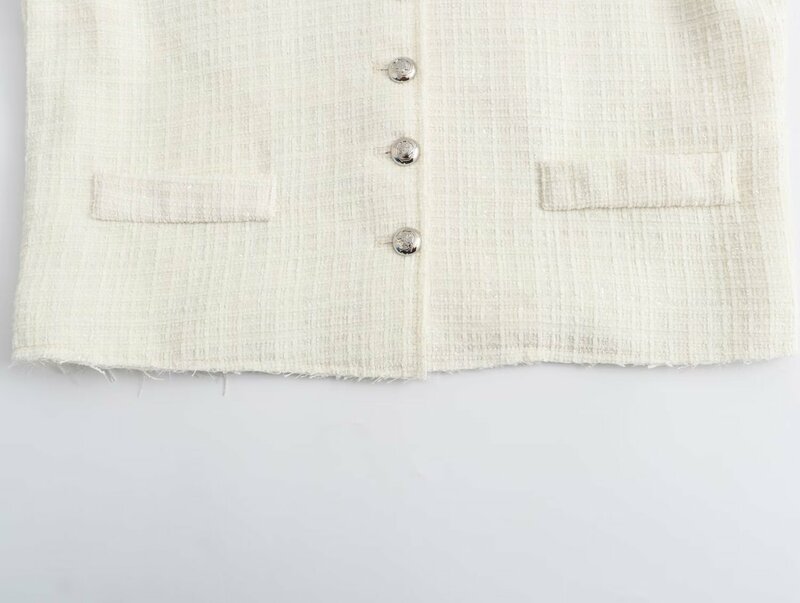 Abrigo corto Vintage de manga larga con botones para mujer, prenda de vestir para exteriores, elegante, 2024