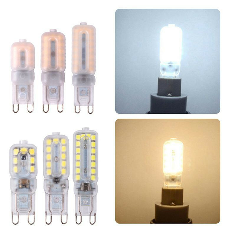 Lâmpada LED G9 mais brilhante, Lâmpada LED SMD2835, Refletor branco quente e fresco, Substitua a luz de halogênio, AC 220V, 5W, 7W, 9W, 6X, 10X, 20X