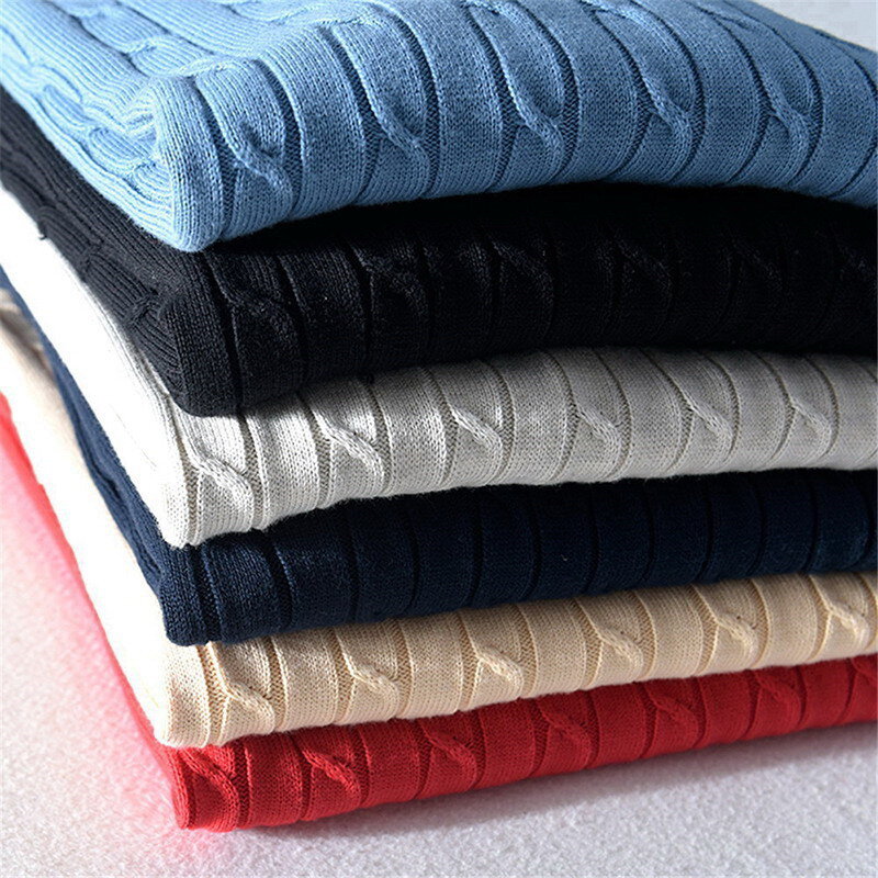 Suéter 100% de algodón puro para hombre, Sudadera de punto cálida de alta calidad, Jersey informal, primavera y otoño