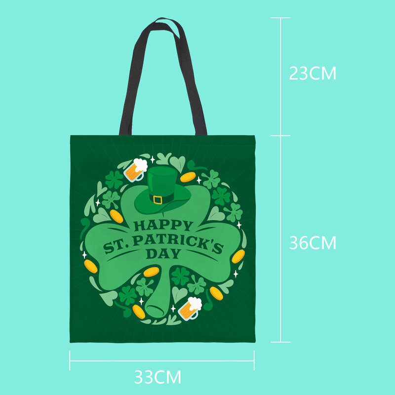 Quatro-leaf clover bolsa sacolas moda bolsa grande capacidade compras totes senhoras saco de compras pode ser personailized 2022